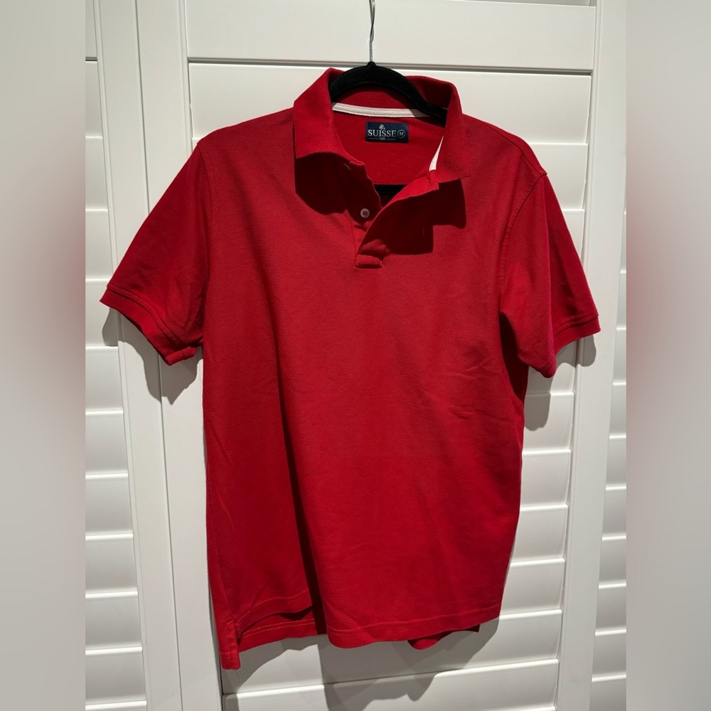 Suisse 1986 Red Men Polo Shirt, Size M.
